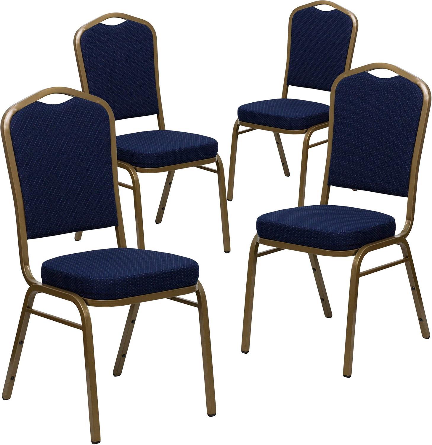 imageFlash Furniture 4 Pack HERCULES Series Crown Back Stacking Banquet Chair in Black Fabric Silver FrameBurgundy FabricSilver Vein Frame