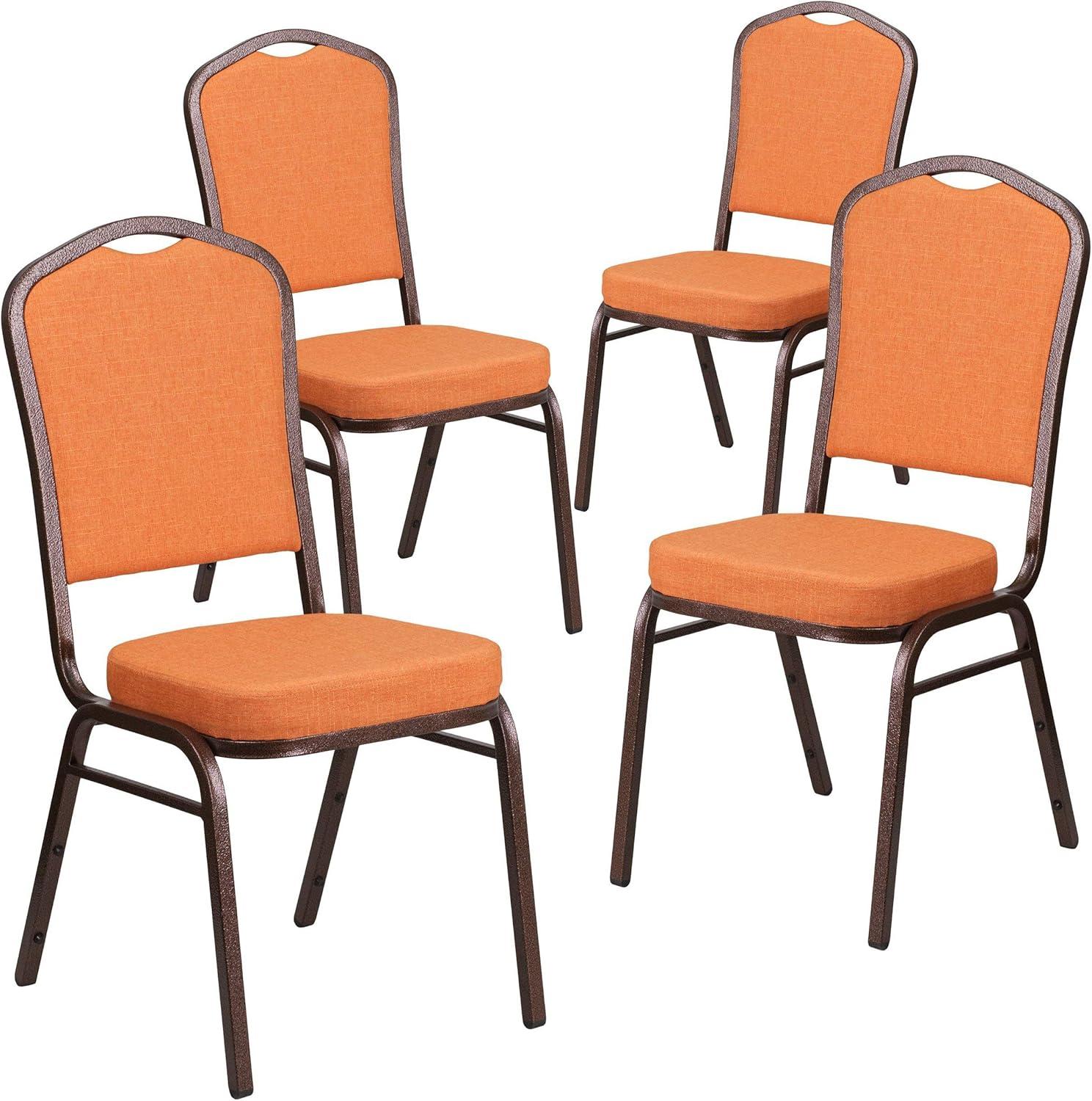 imageFlash Furniture 4 Pack HERCULES Series Crown Back Stacking Banquet Chair in Black Fabric Silver FrameBurgundy FabricSilver Vein Frame