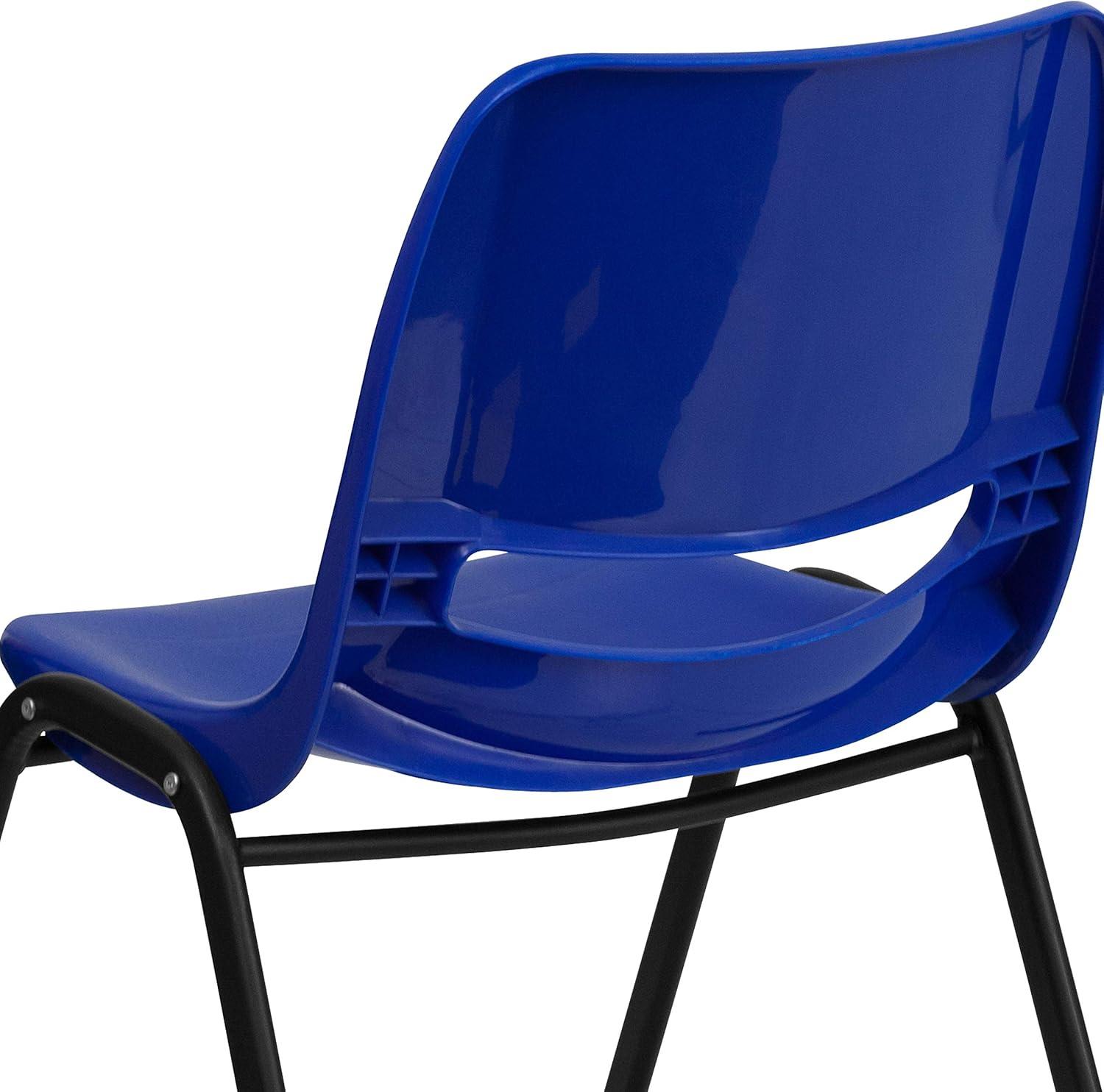 imageFlash Furniture 5 Pack HERCULES Series 440 lb Capacity Kids Navy Ergonomic Shell Stack Chair with Black Frame and 12quot Seat Height1