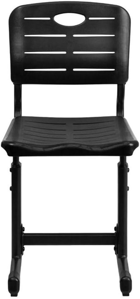 imageFlash Furniture Adjustable Height Black Student Chair with Black Pedestal FrameSet of 1 Seat Height 165185