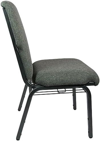 imageFlash Furniture Advantage Mixed Tan Discount Church Chair 21 in WideCharcoal Gray FabricSilver Vein Frame