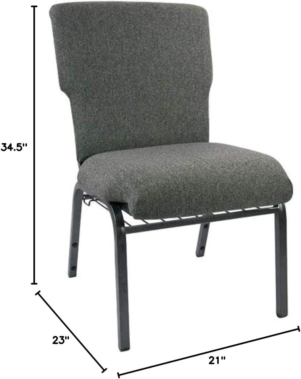 imageFlash Furniture Advantage Mixed Tan Discount Church Chair 21 in WideCharcoal Gray FabricSilver Vein Frame