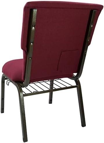 imageFlash Furniture Advantage Mixed Tan Discount Church Chair 21 in WideMaroon FabricGold Vein Frame