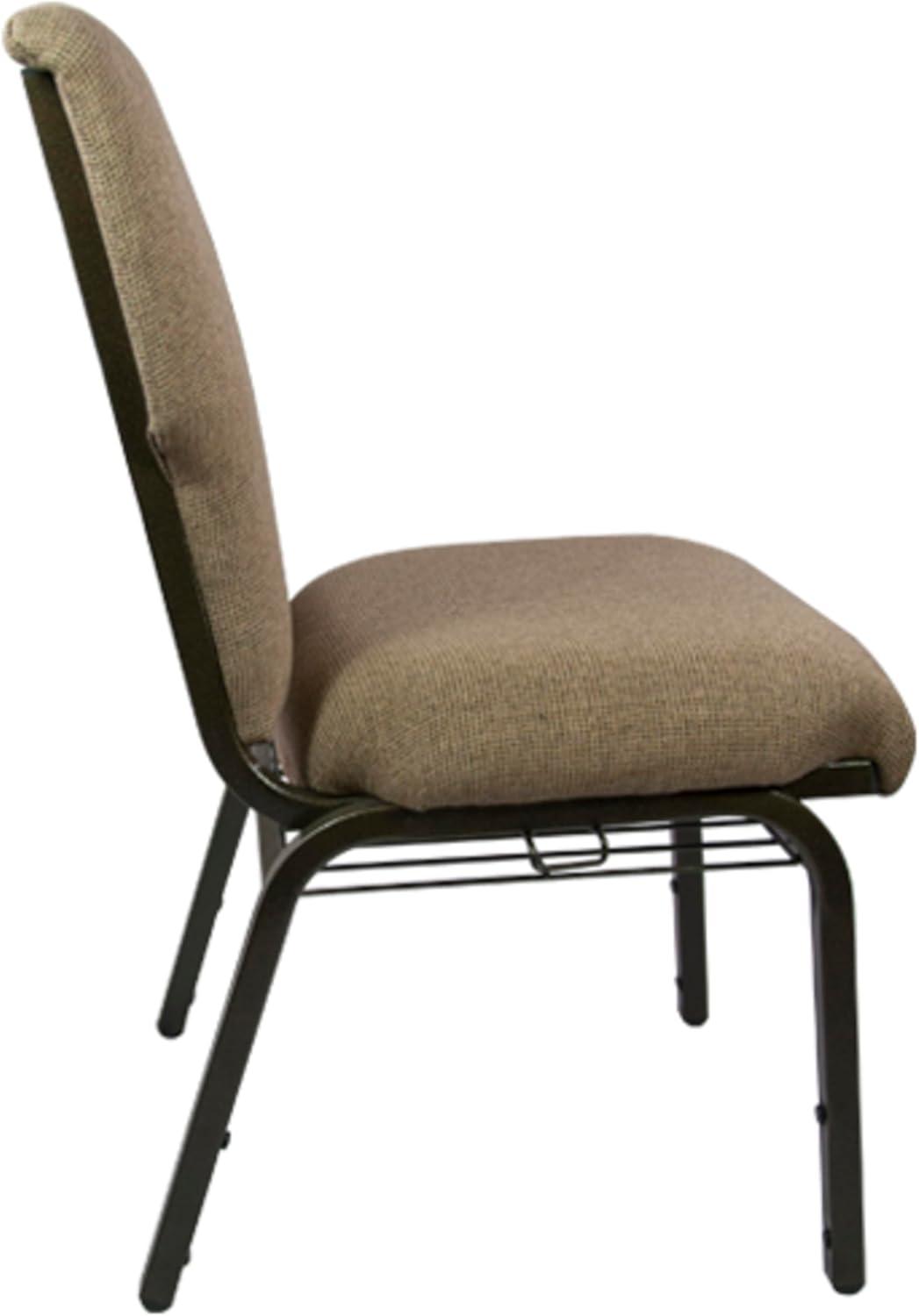 imageFlash Furniture Advantage Mixed Tan Discount Church Chair 21 in WideMixed Tan FabricGold Vein Frame