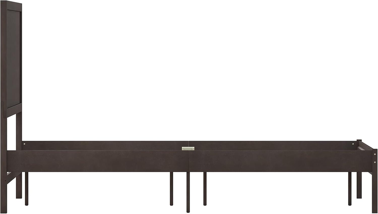 imageFlash Furniture Asher Solid Wood Platform Bed with Wooden Slats and Headboard No Box Spring Needed King Size Light BrownDark Brown