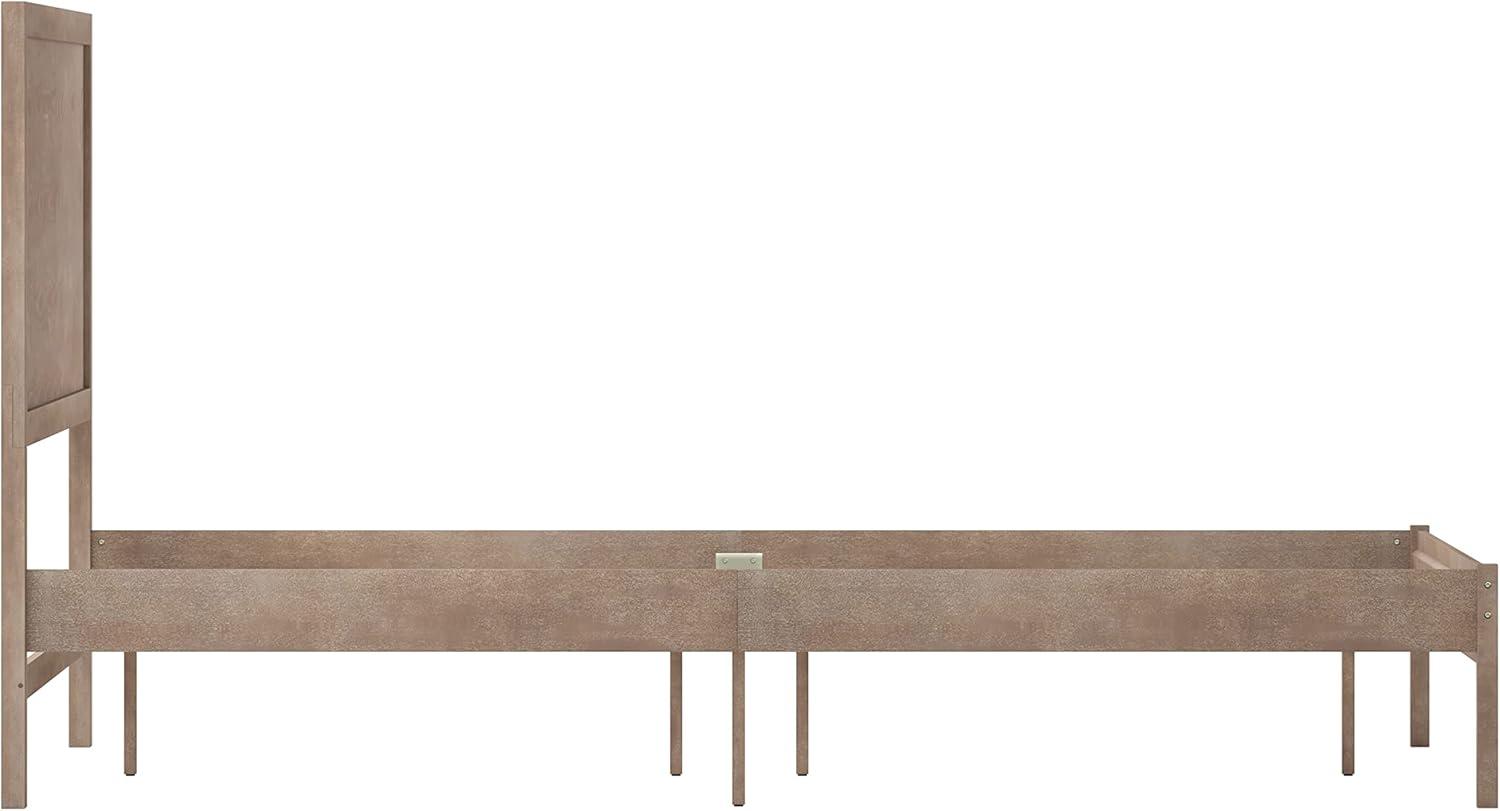 imageFlash Furniture Asher Solid Wood Platform Bed with Wooden Slats and Headboard No Box Spring Needed King Size Light BrownLight Brown