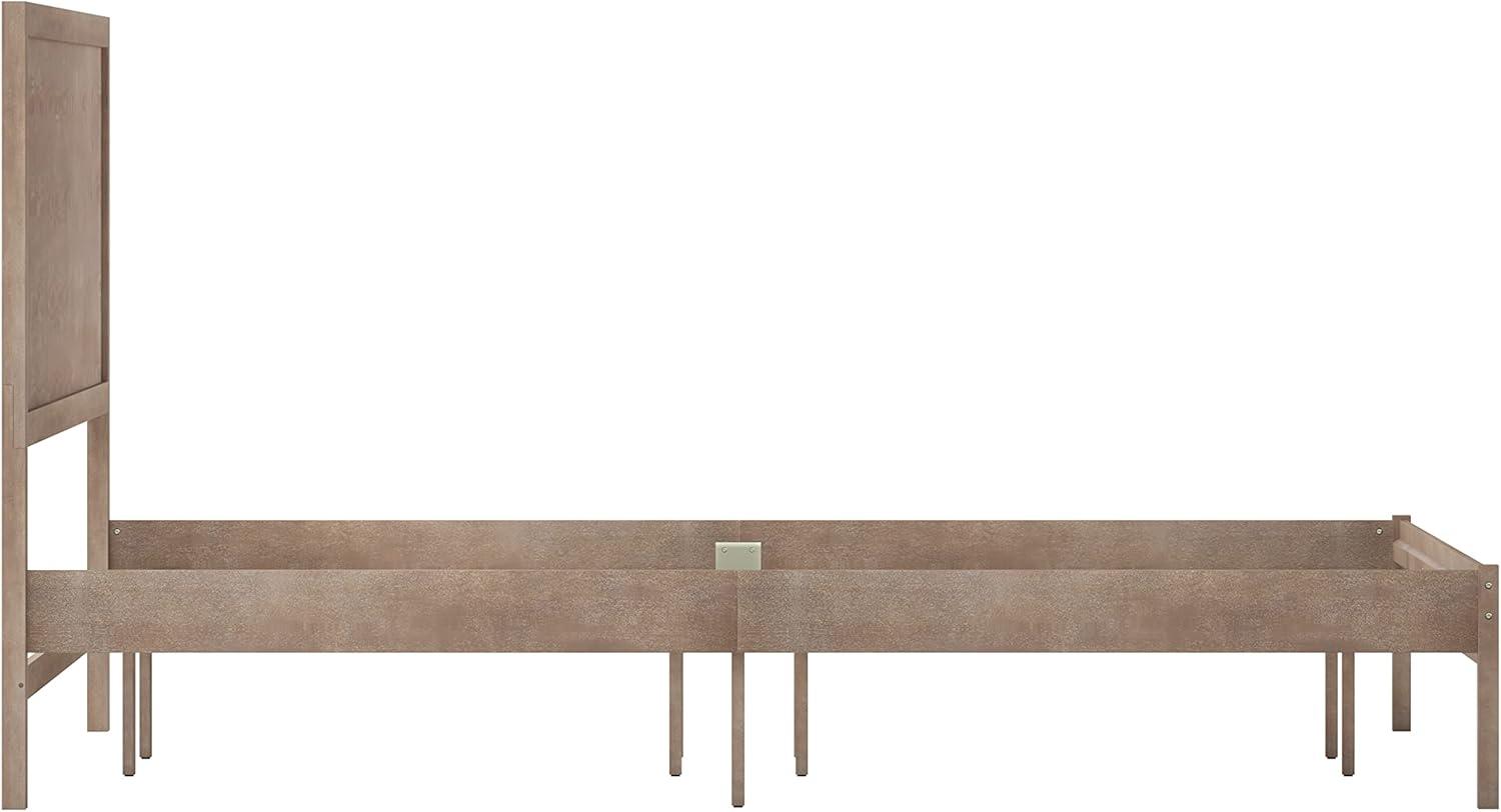 imageFlash Furniture Asher Solid Wood Platform Bed with Wooden Slats and Headboard No Box Spring Needed King Size Light BrownLight Brown