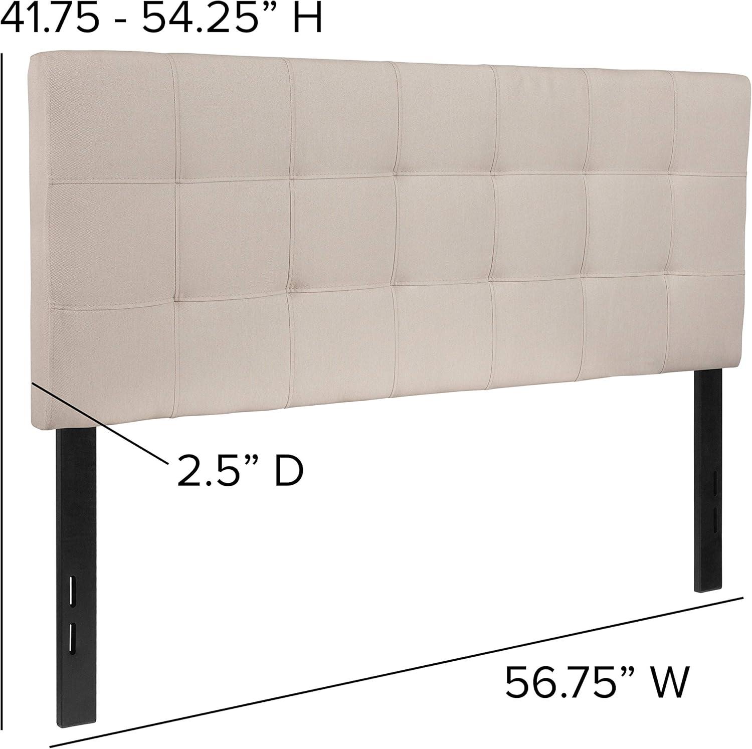 imageFlash Furniture Bedford Box Stitch Tufted Upholstered Twin Size Headboard in Black FabricBeige