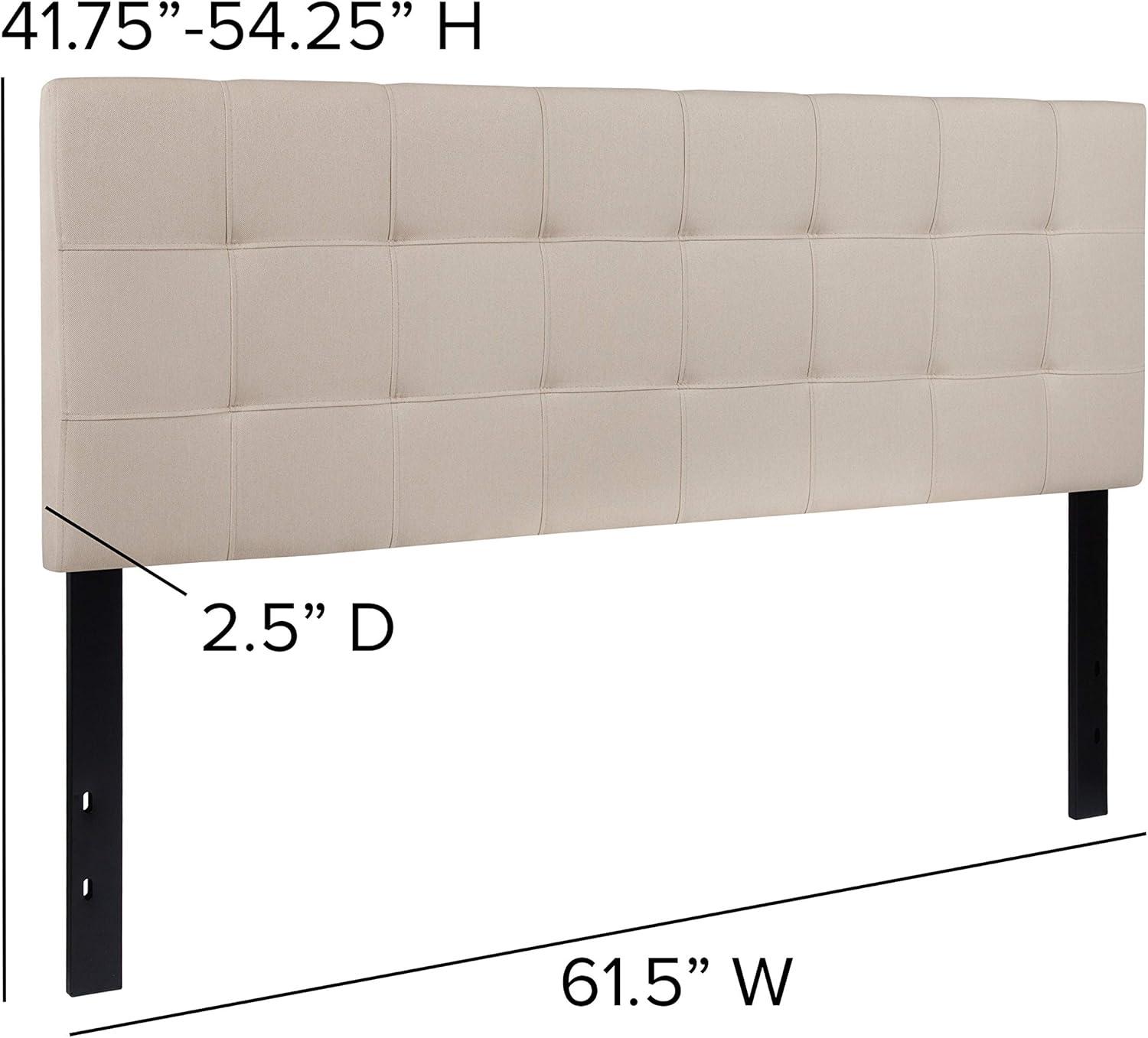 imageFlash Furniture Bedford Box Stitch Tufted Upholstered Twin Size Headboard in Black FabricBeige