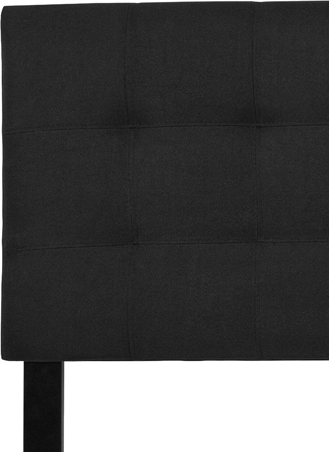 imageFlash Furniture Bedford Box Stitch Tufted Upholstered Twin Size Headboard in Black FabricBlack