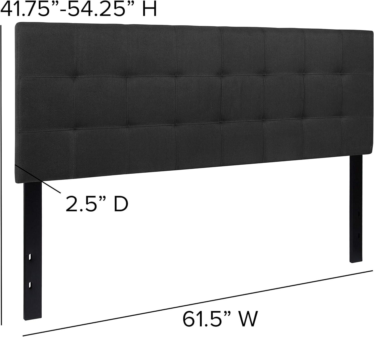 imageFlash Furniture Bedford Box Stitch Tufted Upholstered Twin Size Headboard in Black FabricBlack