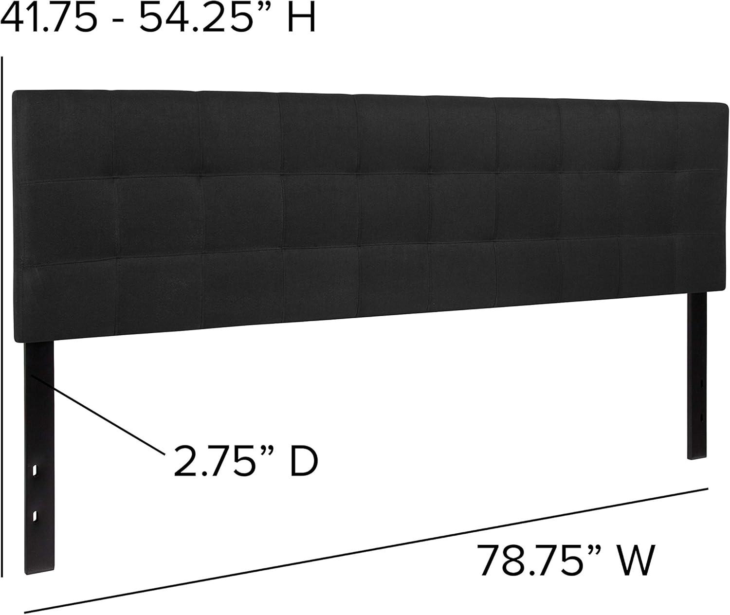 imageFlash Furniture Bedford Box Stitch Tufted Upholstered Twin Size Headboard in Black FabricBlack