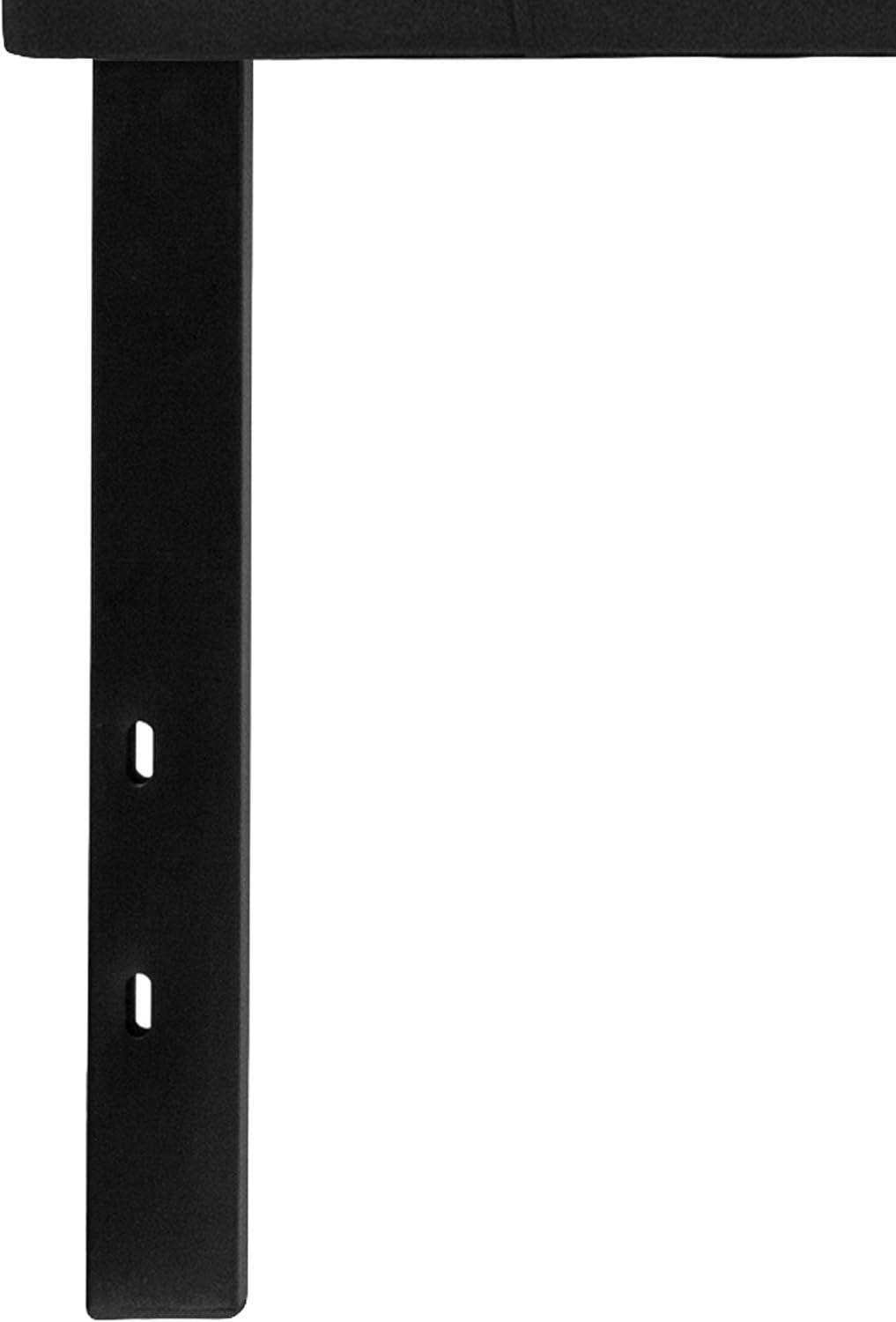 imageFlash Furniture Bedford Box Stitch Tufted Upholstered Twin Size Headboard in Black FabricBlack