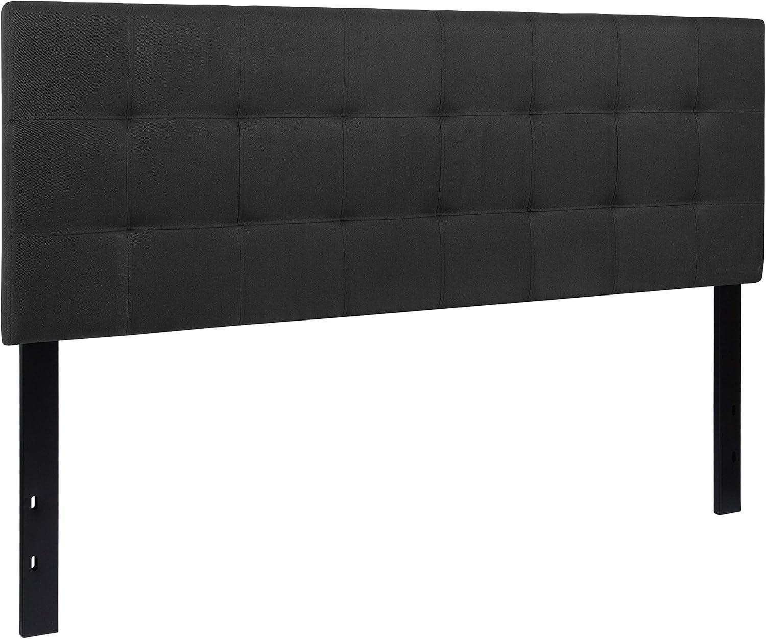 imageFlash Furniture Bedford Box Stitch Tufted Upholstered Twin Size Headboard in Black FabricBlack