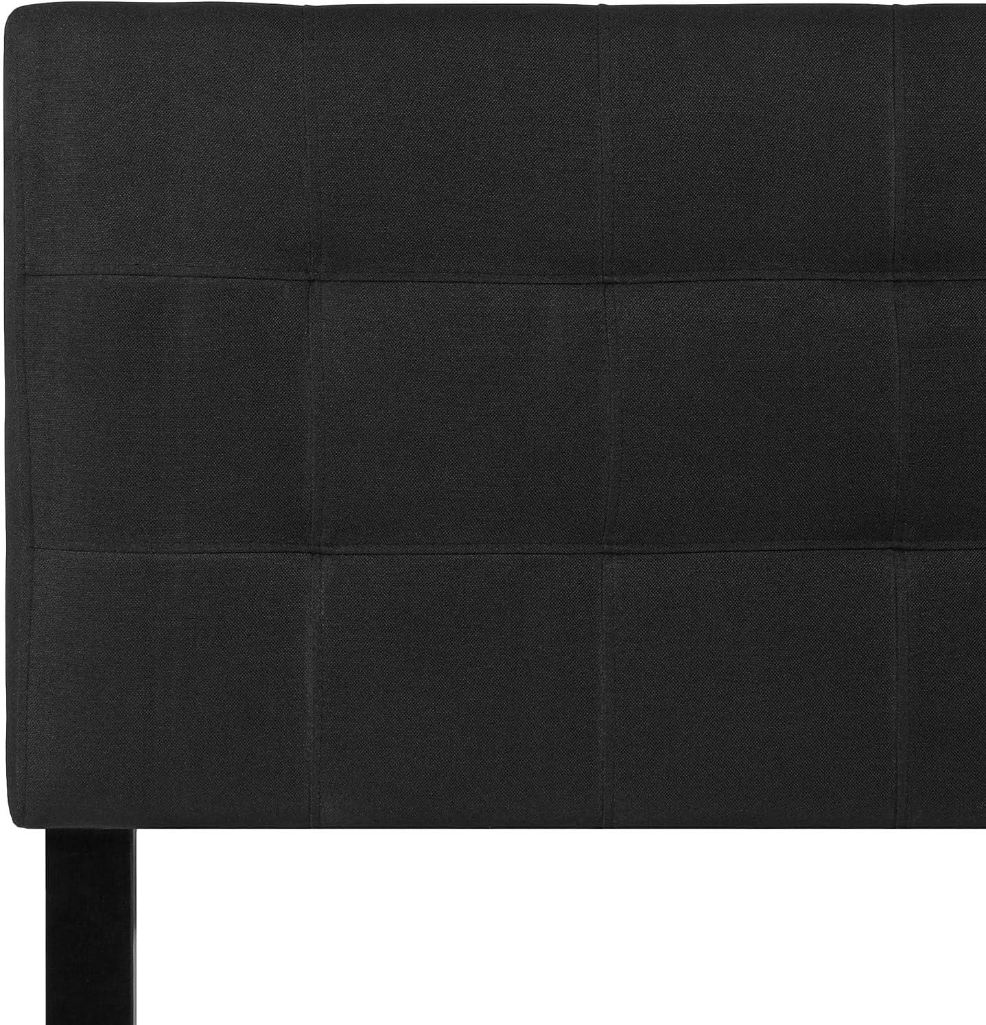 imageFlash Furniture Bedford Box Stitch Tufted Upholstered Twin Size Headboard in Black FabricBlack