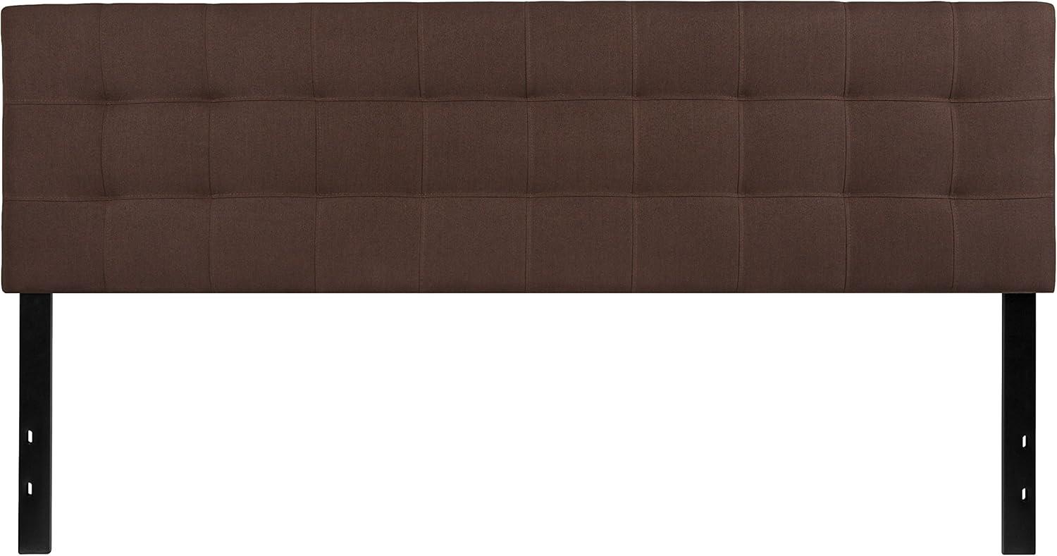 imageFlash Furniture Bedford Box Stitch Tufted Upholstered Twin Size Headboard in Black FabricDark Brown