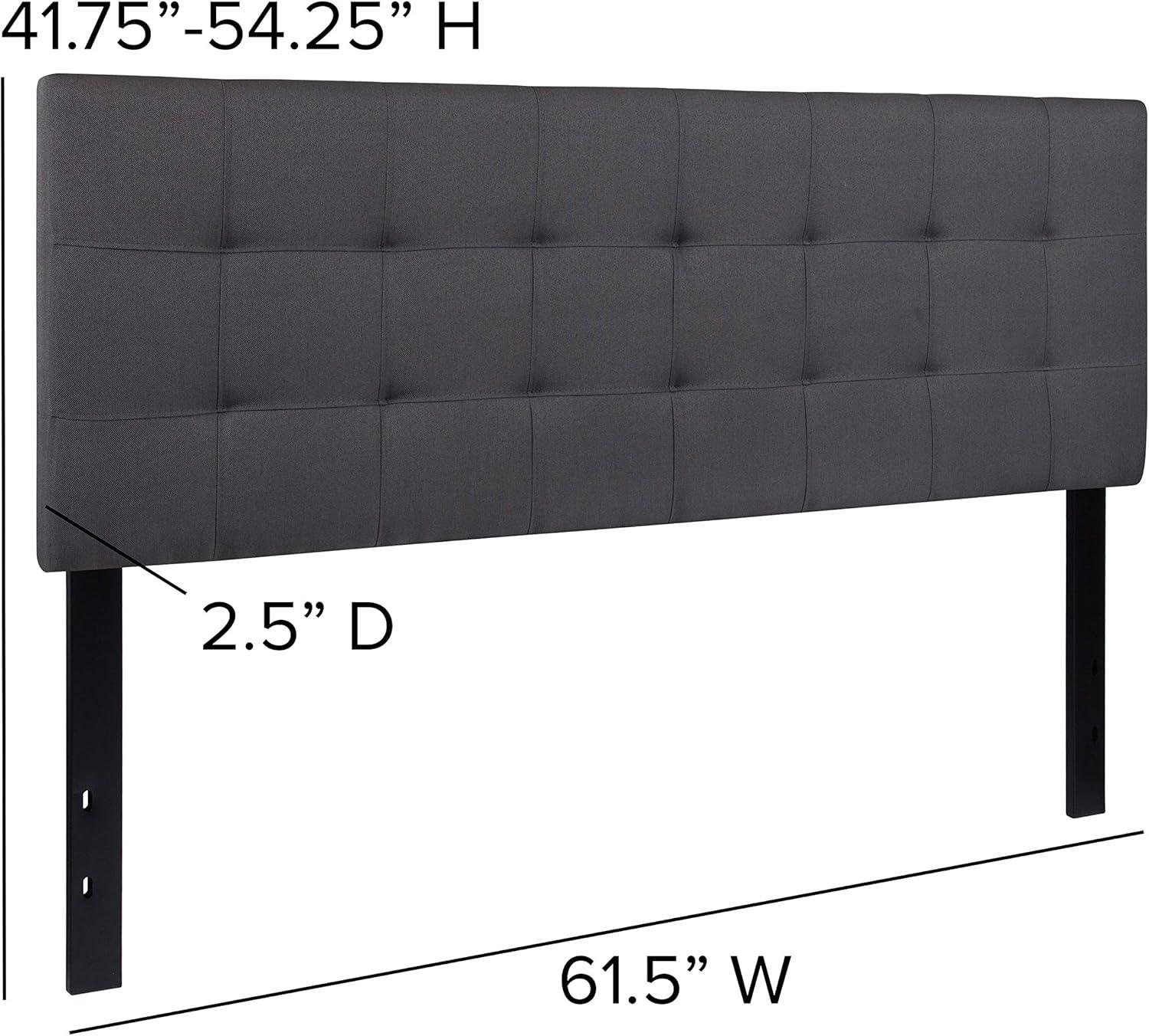 imageFlash Furniture Bedford Box Stitch Tufted Upholstered Twin Size Headboard in Black FabricDark Gray