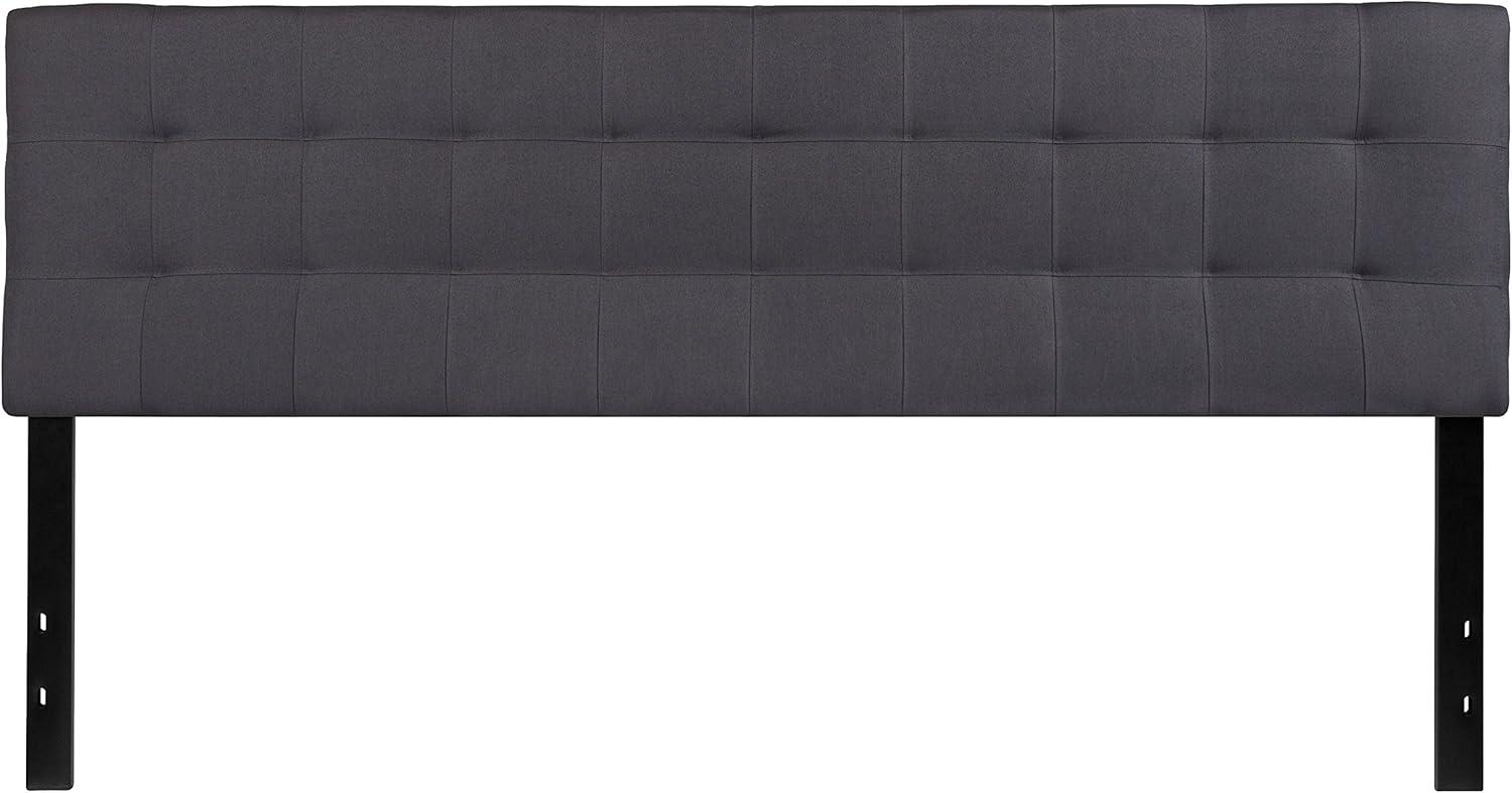 imageFlash Furniture Bedford Box Stitch Tufted Upholstered Twin Size Headboard in Black FabricDark Gray