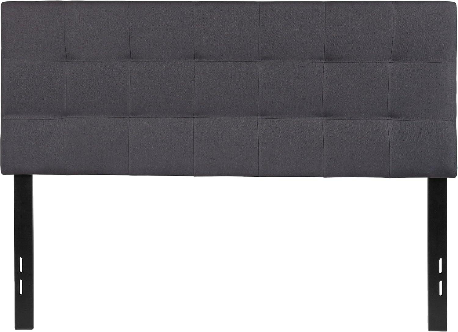 imageFlash Furniture Bedford Box Stitch Tufted Upholstered Twin Size Headboard in Black FabricDark Gray