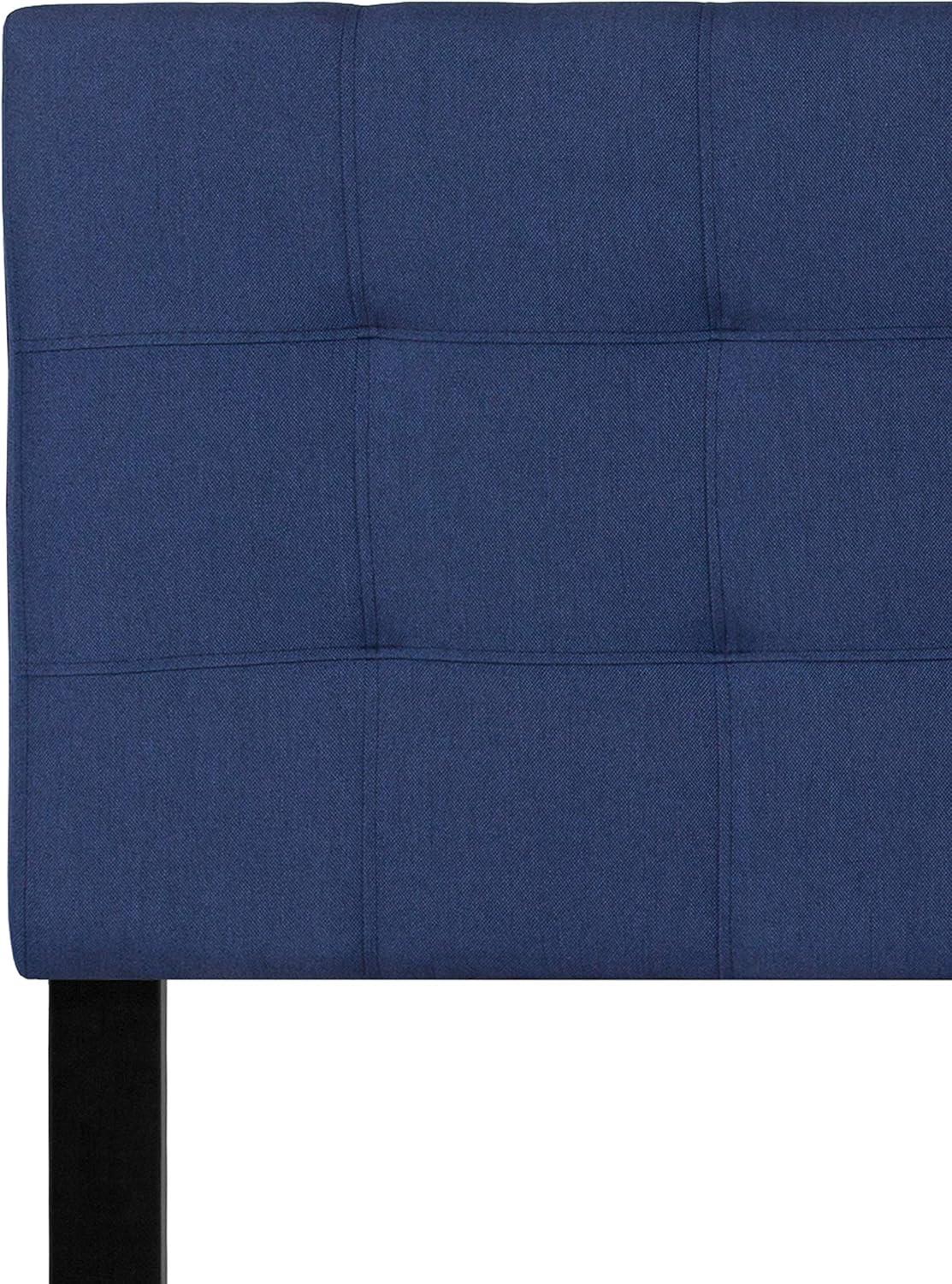 imageFlash Furniture Bedford Box Stitch Tufted Upholstered Twin Size Headboard in Black FabricNavy