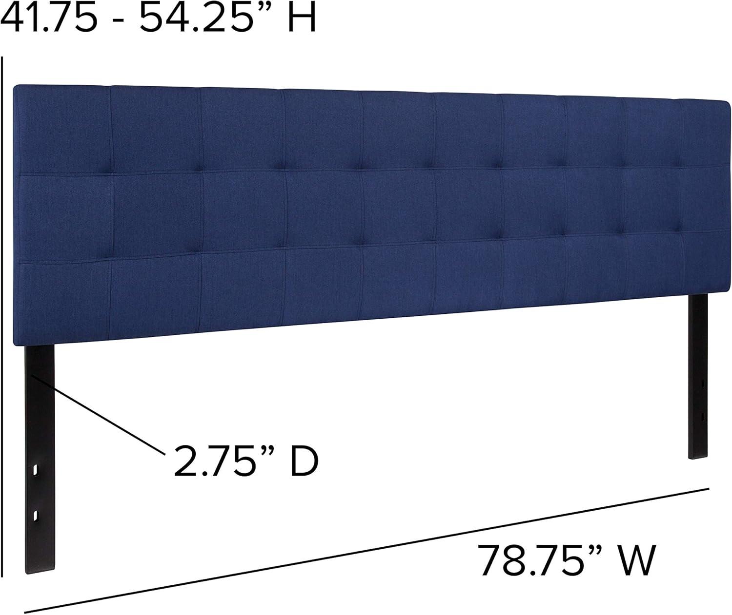imageFlash Furniture Bedford Box Stitch Tufted Upholstered Twin Size Headboard in Black FabricNavy