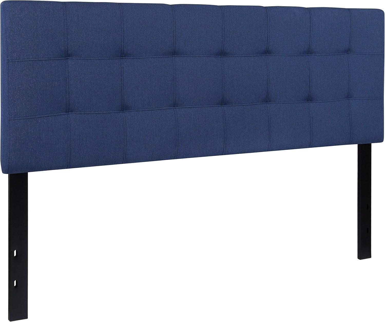 imageFlash Furniture Bedford Box Stitch Tufted Upholstered Twin Size Headboard in Black FabricNavy