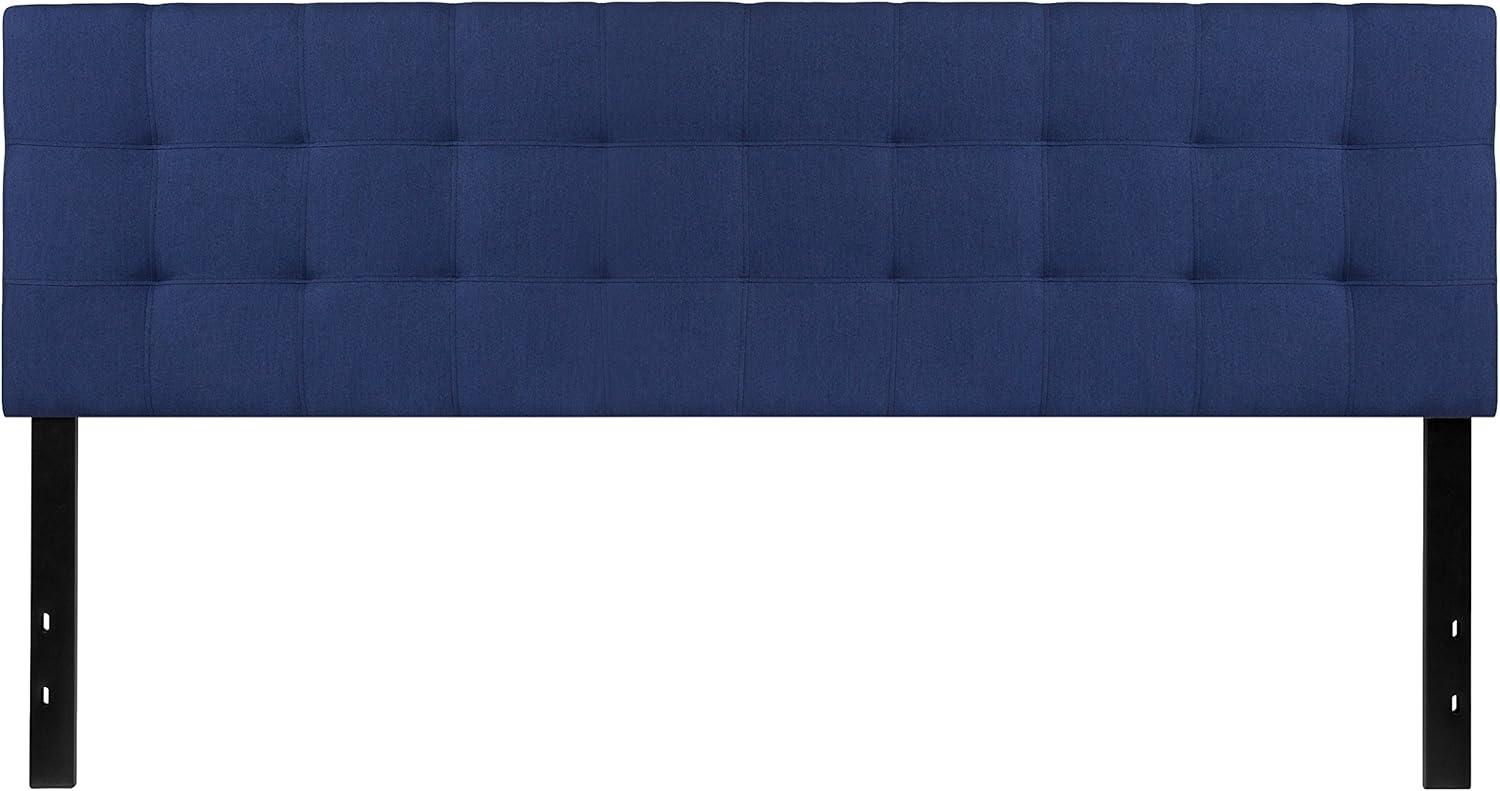 imageFlash Furniture Bedford Box Stitch Tufted Upholstered Twin Size Headboard in Black FabricNavy