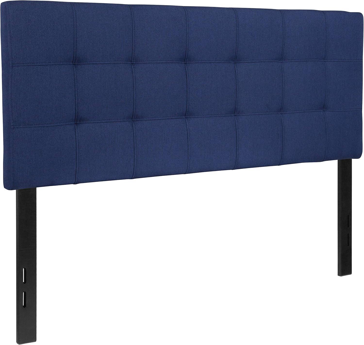 imageFlash Furniture Bedford Box Stitch Tufted Upholstered Twin Size Headboard in Black FabricNavy