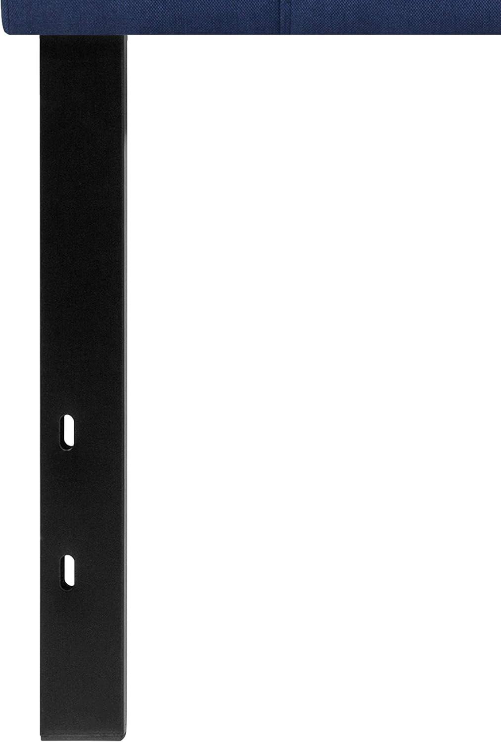imageFlash Furniture Bedford Box Stitch Tufted Upholstered Twin Size Headboard in Black FabricNavy