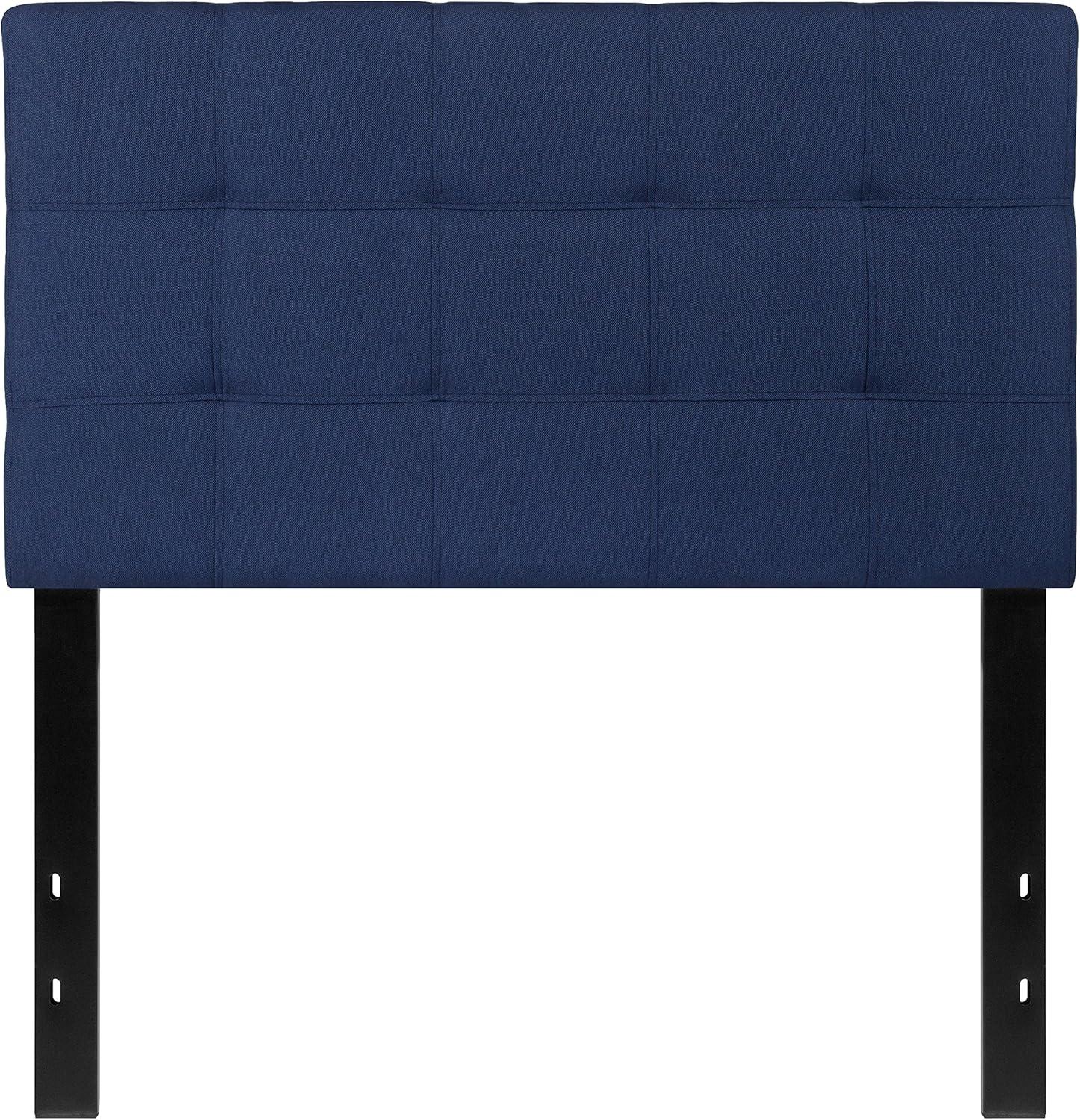 imageFlash Furniture Bedford Box Stitch Tufted Upholstered Twin Size Headboard in Black FabricNavy