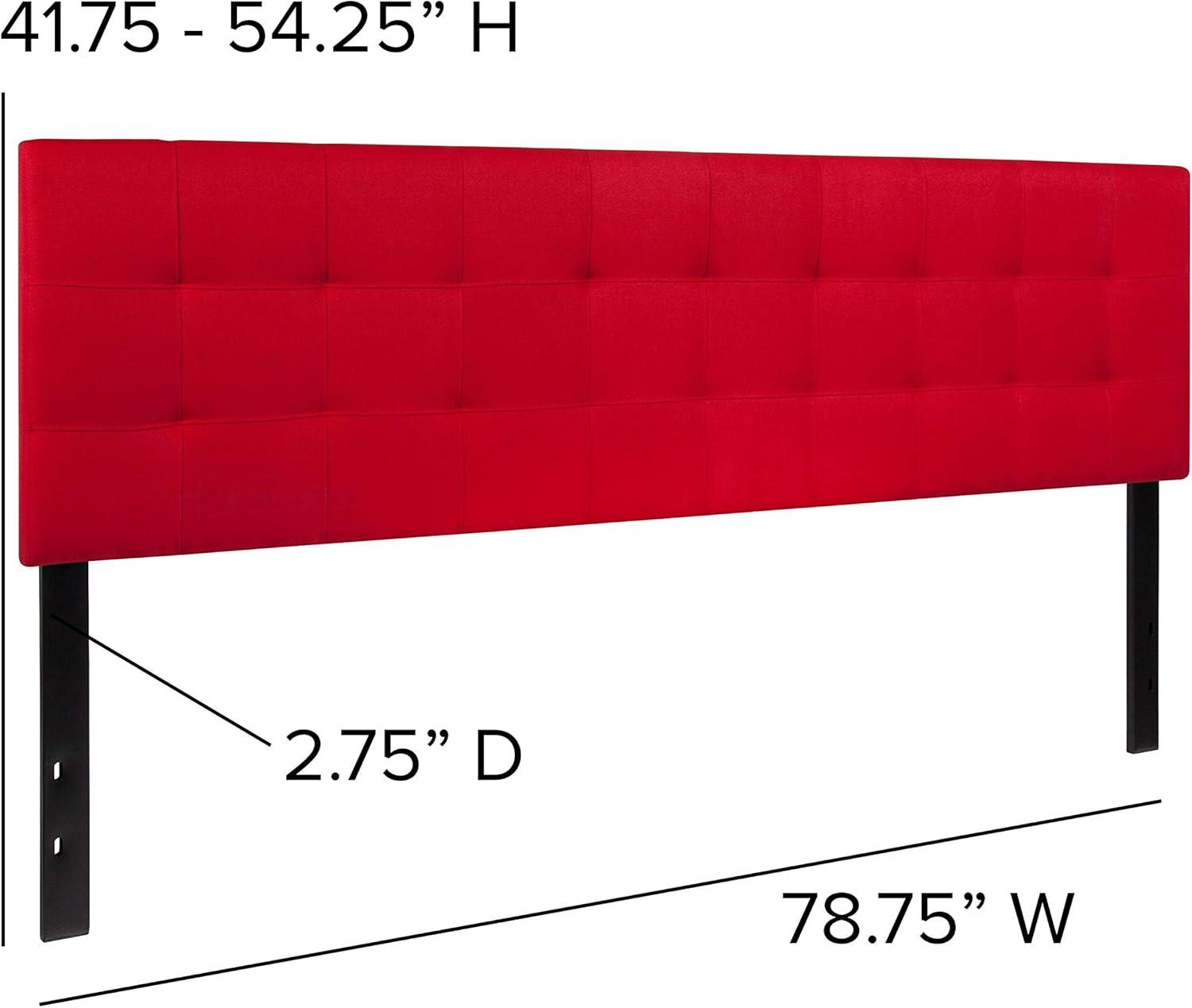 imageFlash Furniture Bedford Box Stitch Tufted Upholstered Twin Size Headboard in Black FabricRed