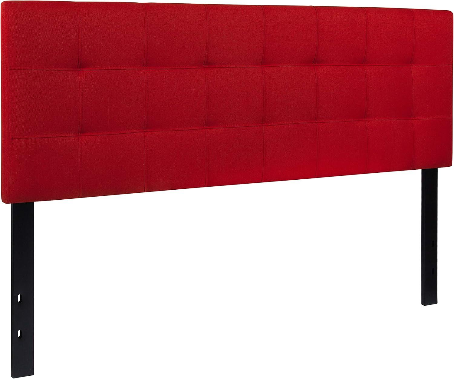 imageFlash Furniture Bedford Box Stitch Tufted Upholstered Twin Size Headboard in Black FabricRed