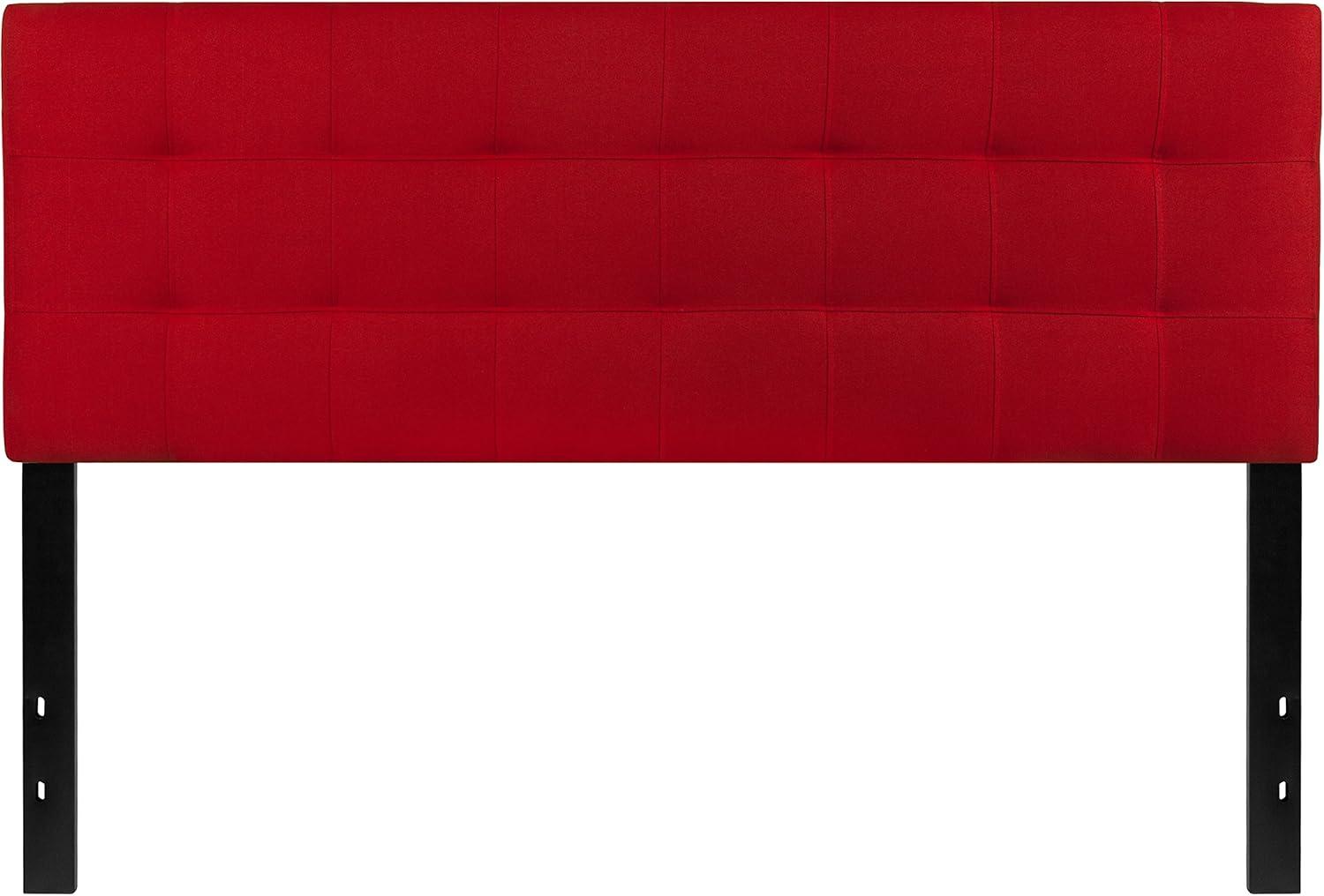 imageFlash Furniture Bedford Box Stitch Tufted Upholstered Twin Size Headboard in Black FabricRed