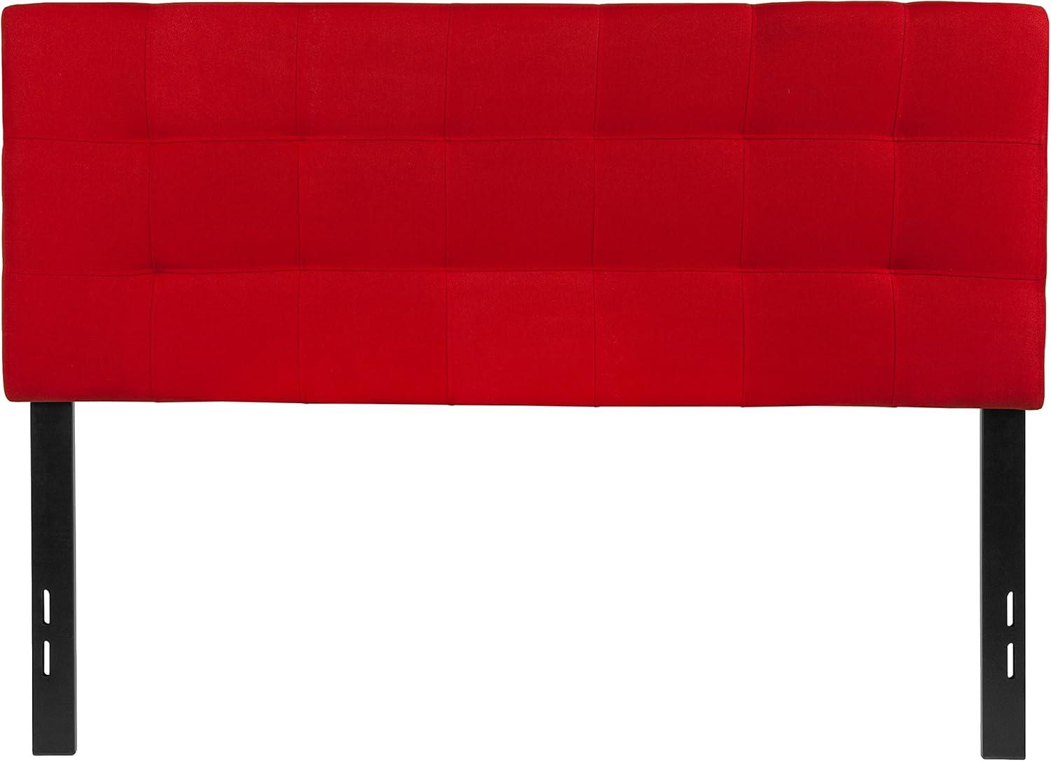 imageFlash Furniture Bedford Box Stitch Tufted Upholstered Twin Size Headboard in Black FabricRed
