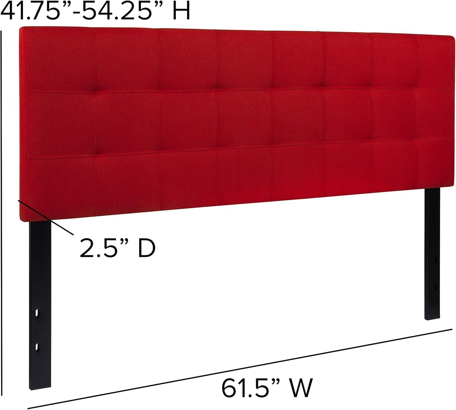 imageFlash Furniture Bedford Box Stitch Tufted Upholstered Twin Size Headboard in Black FabricRed