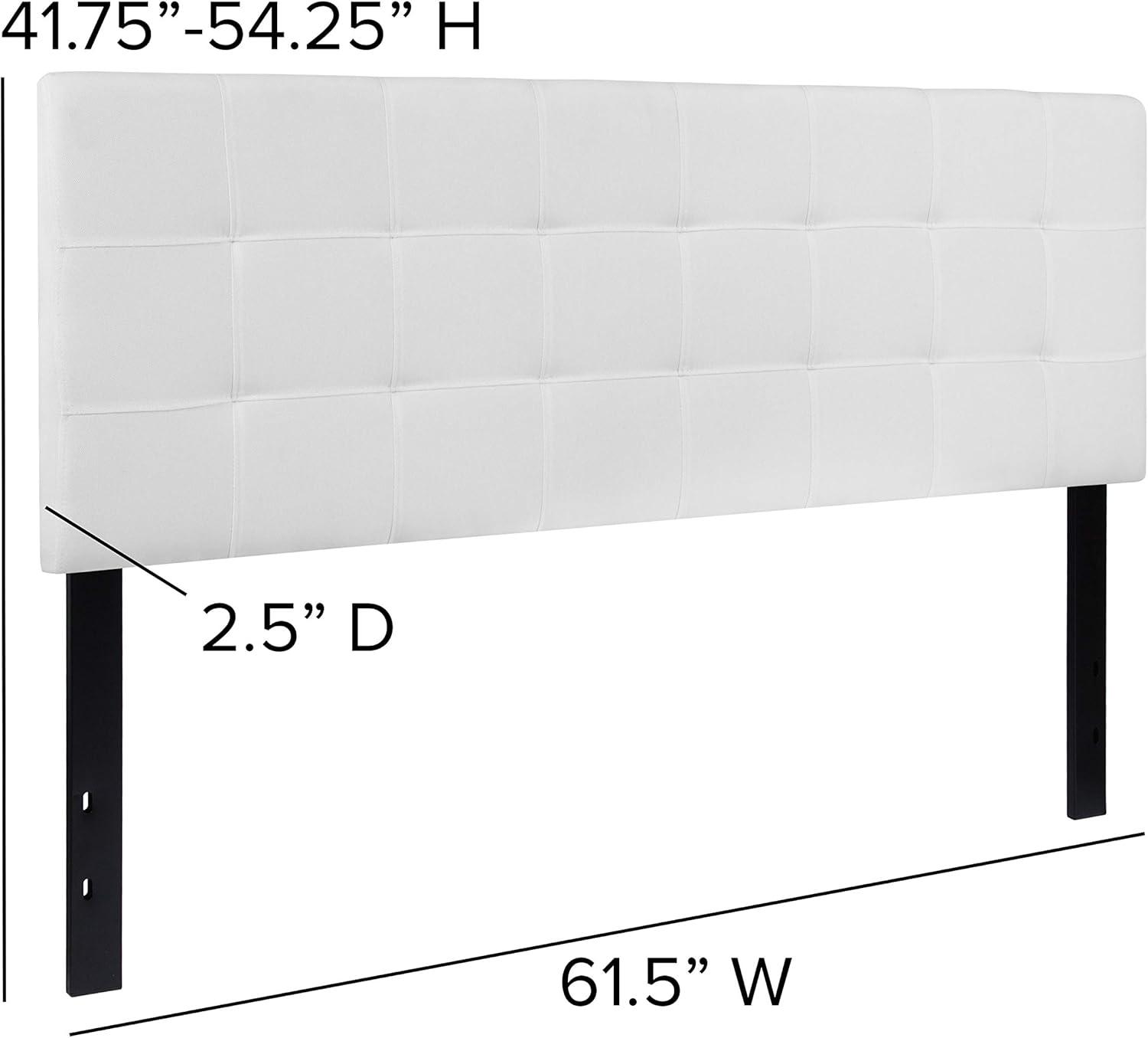 imageFlash Furniture Bedford Box Stitch Tufted Upholstered Twin Size Headboard in Black FabricWhite