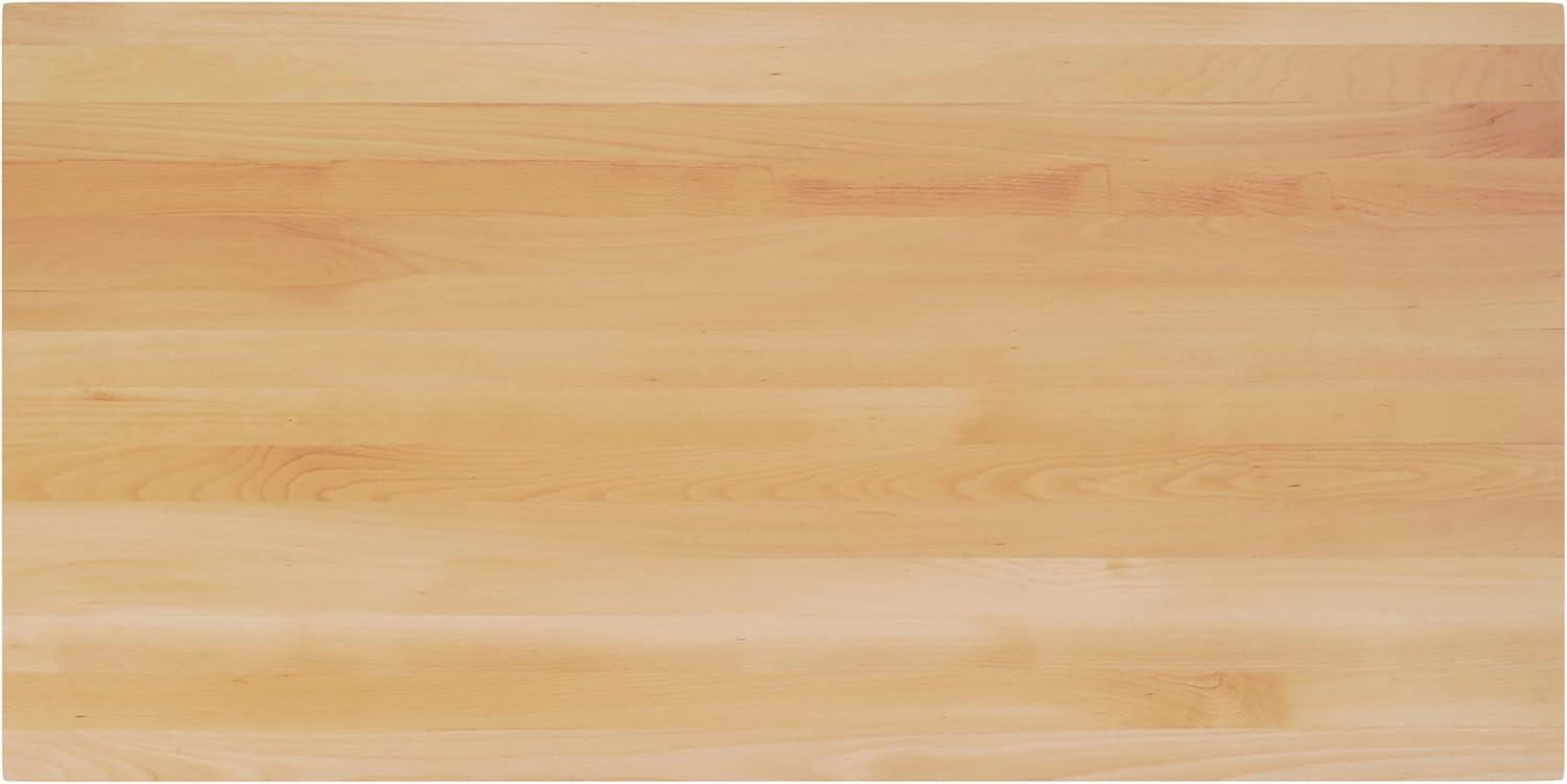 imageFlash Furniture Bennett 30quot x 60quot Solid Wood Commercial Indoor Tabletop in Dark Brown with 22quot x 22quot Dining Height Black Cast Iron X Base 300 lb Static CapacityNatural TopSilver Base