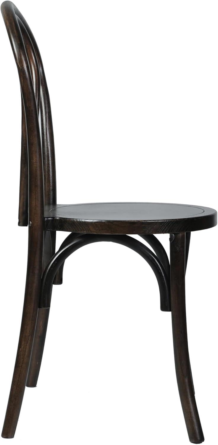 imageFlash Furniture Betsy Commercial Solid Wood Dining Chair Thonet Style Stackable Design Mortise and Tenon 350 lbs Static Weight Capacity Set of 2 BlackEarly American Wood