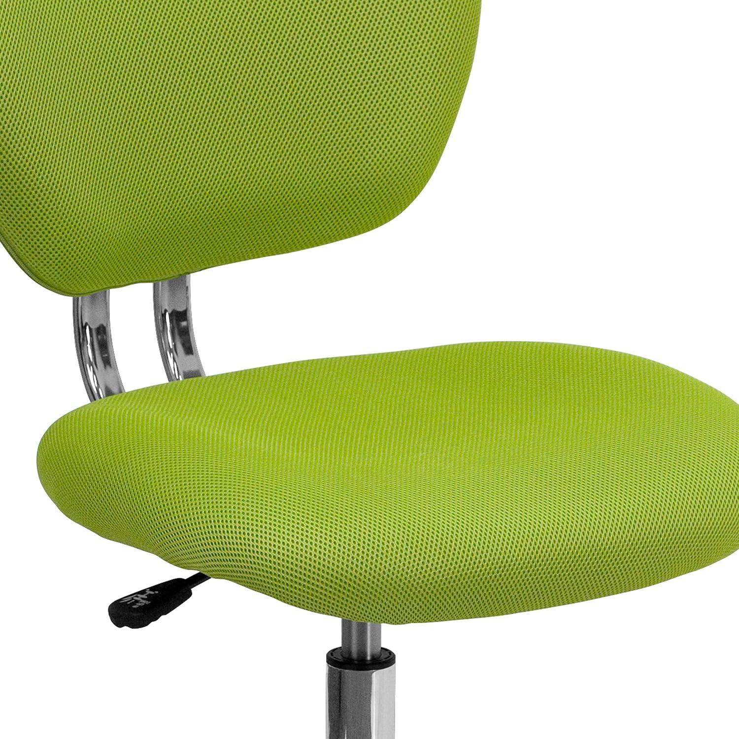 imageFlash Furniture Beverly MidBack White Mesh Padded Swivel Task Office Chair with Chrome BaseApple Green