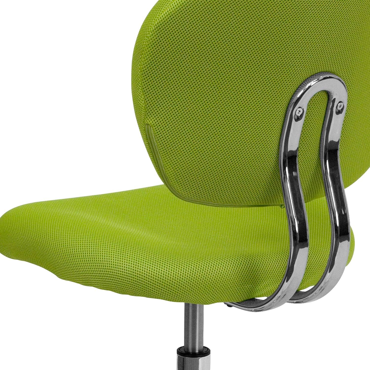 imageFlash Furniture Beverly MidBack White Mesh Padded Swivel Task Office Chair with Chrome BaseApple Green