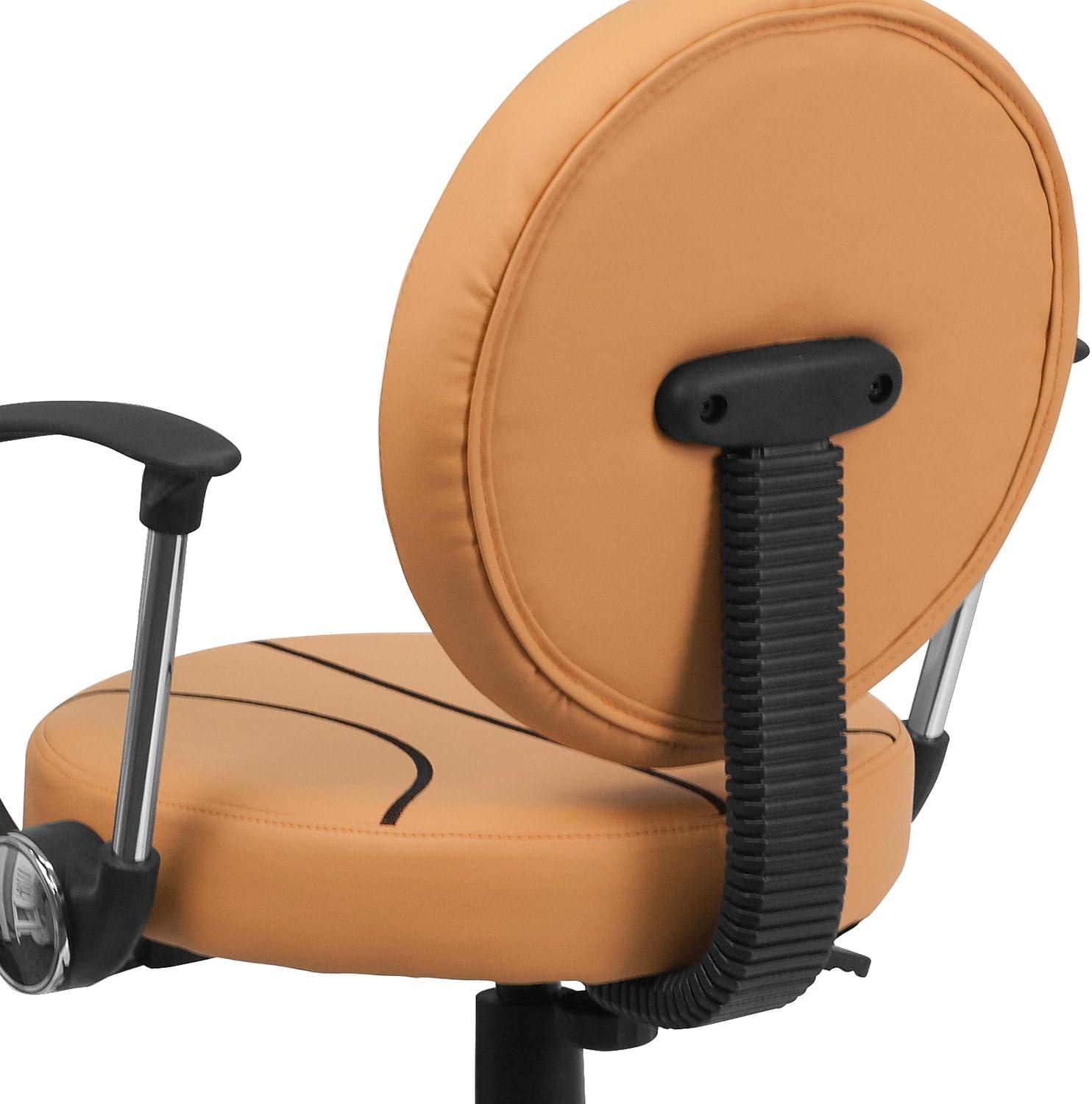 imageFlash Furniture Brandon Basketball Swivel Task Office ChairBlack and Orange