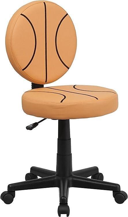 imageFlash Furniture Brandon Basketball Swivel Task Office ChairBlack and Orange