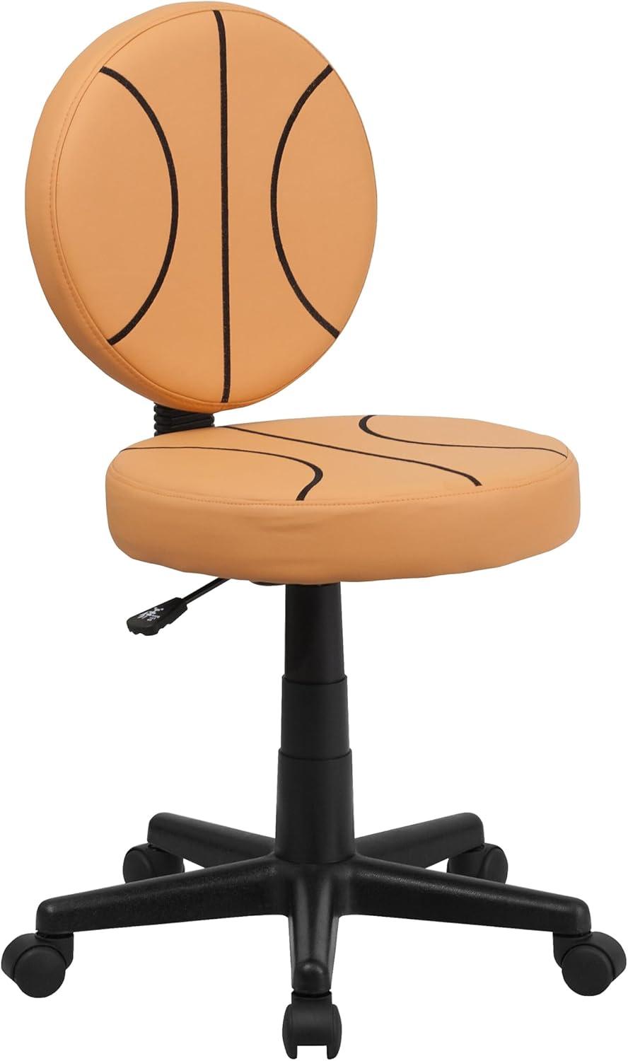 imageFlash Furniture Brandon Basketball Swivel Task Office ChairBlack and Orange