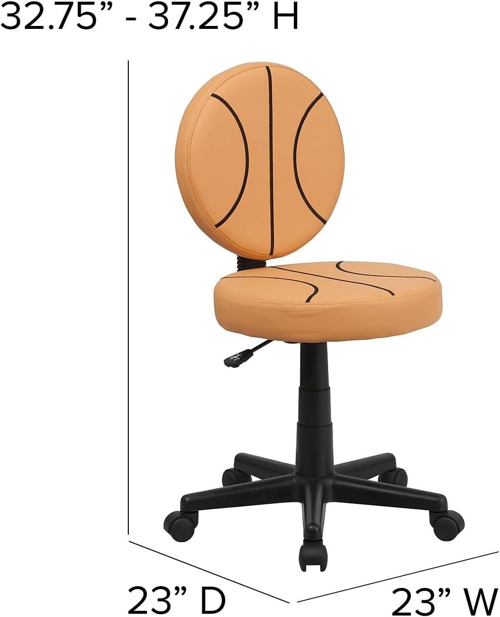 imageFlash Furniture Brandon Basketball Swivel Task Office ChairBlack and Orange