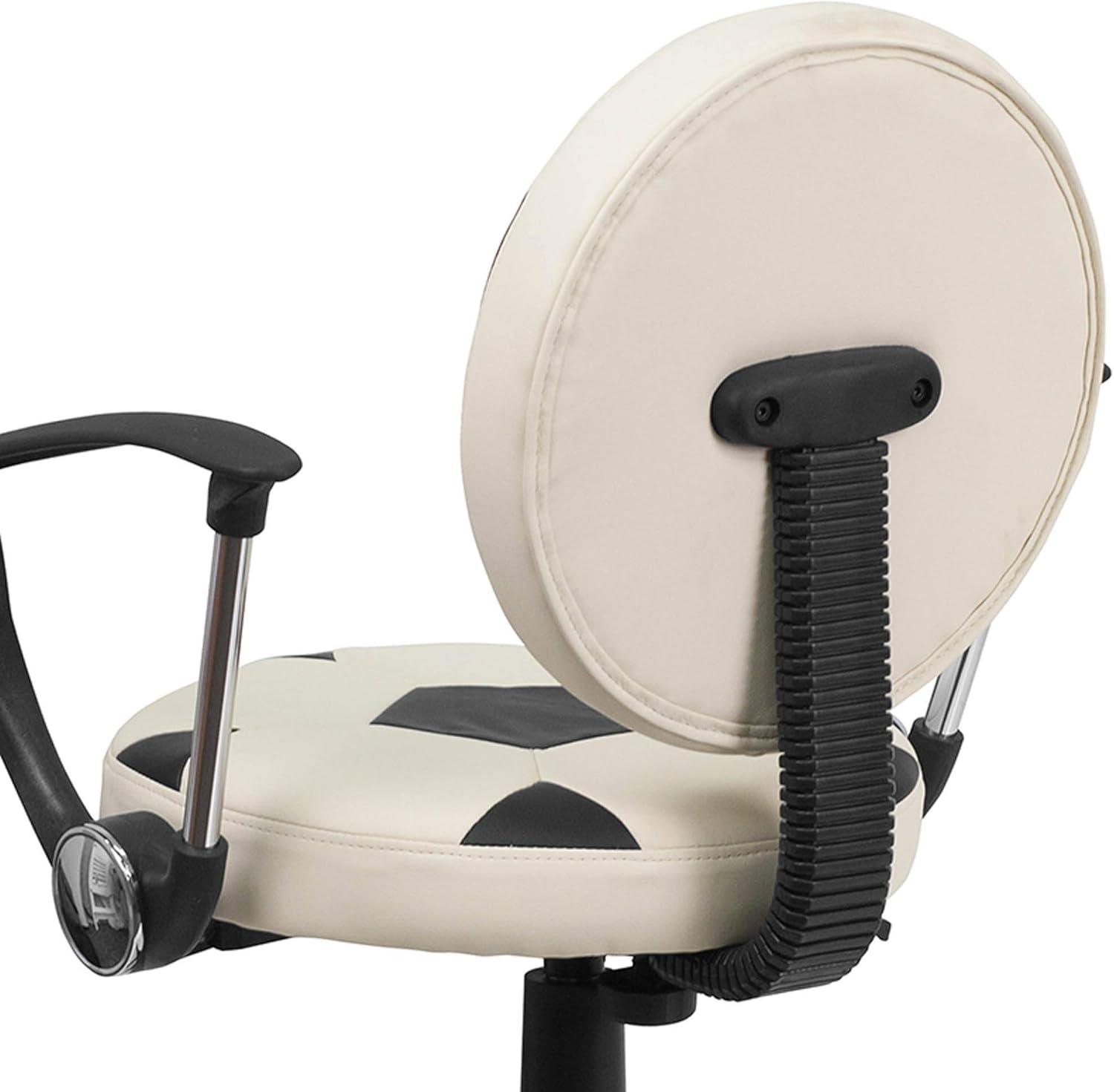 imageFlash Furniture Brandon Basketball Swivel Task Office ChairBlack and White