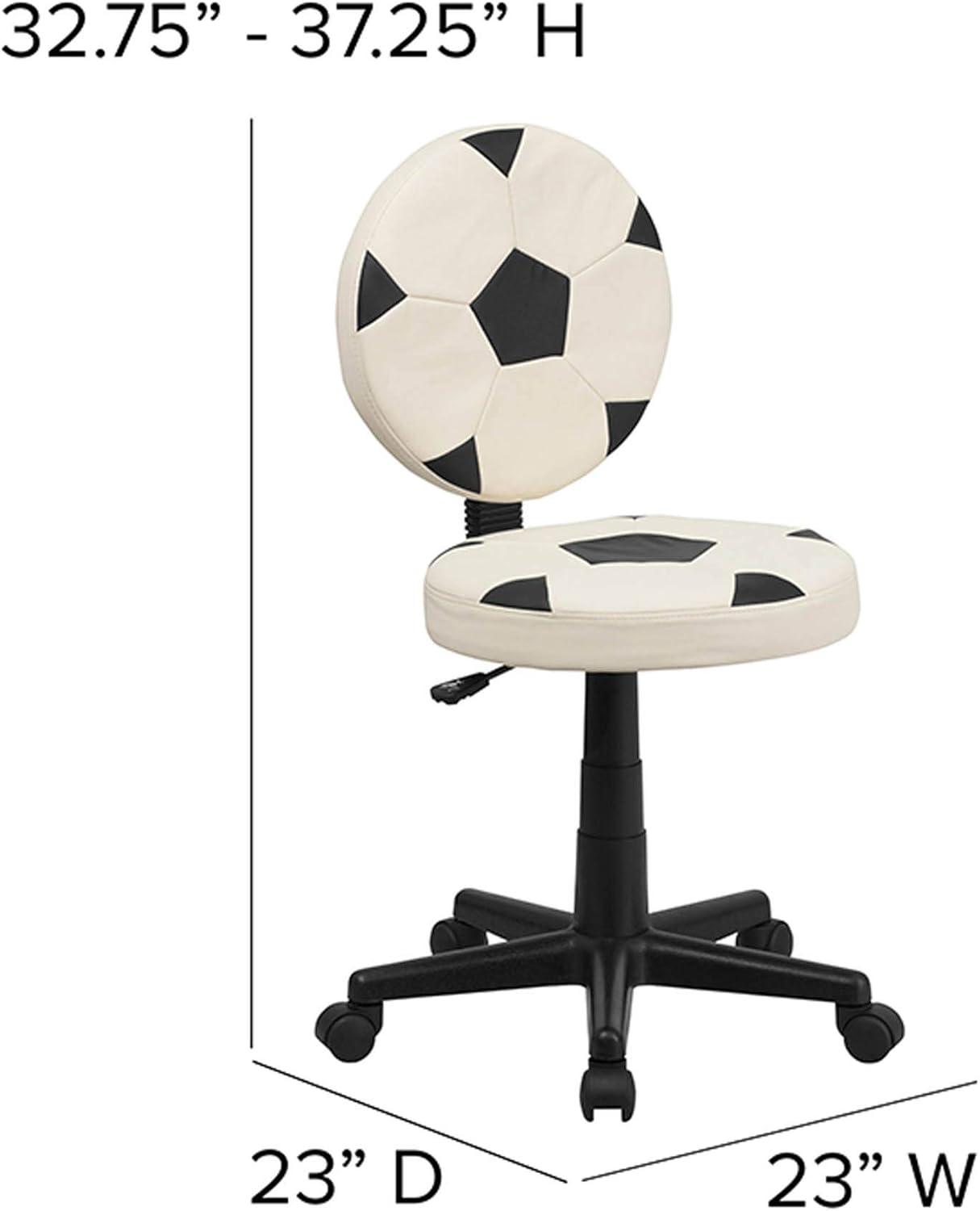 imageFlash Furniture Brandon Basketball Swivel Task Office ChairBlack and White