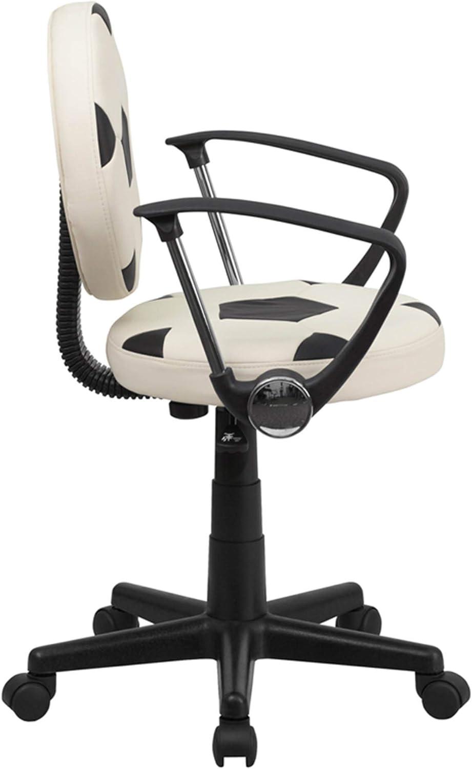 imageFlash Furniture Brandon Basketball Swivel Task Office ChairBlack and White