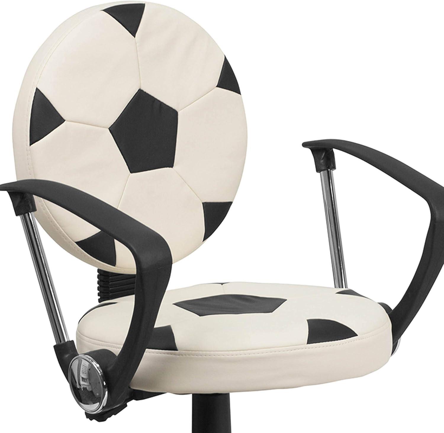 imageFlash Furniture Brandon Basketball Swivel Task Office ChairBlack and White