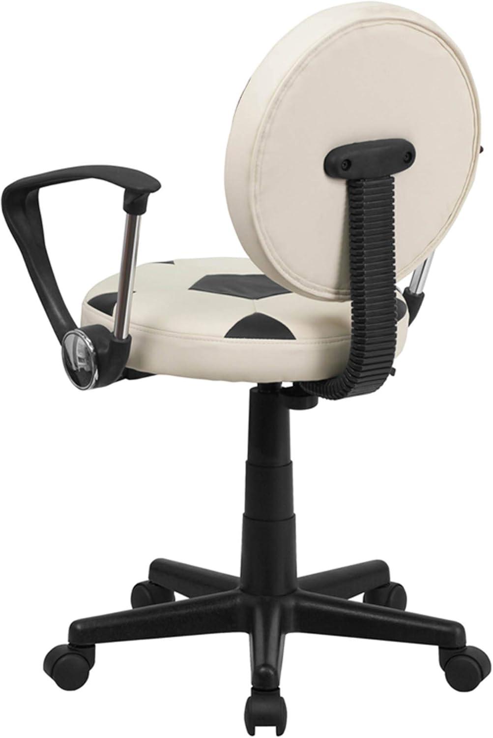 imageFlash Furniture Brandon Basketball Swivel Task Office ChairBlack and White