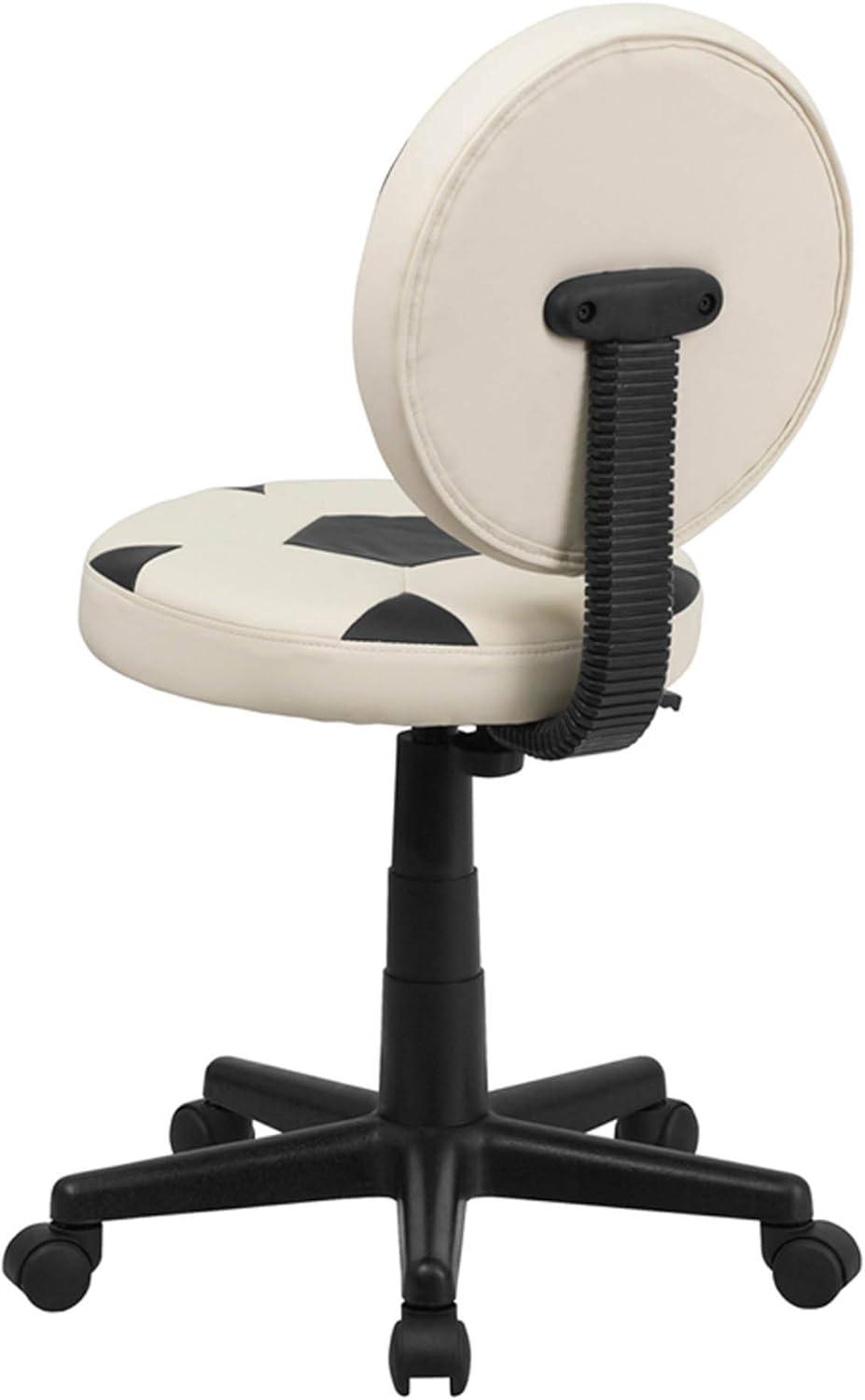 imageFlash Furniture Brandon Basketball Swivel Task Office ChairBlack and White